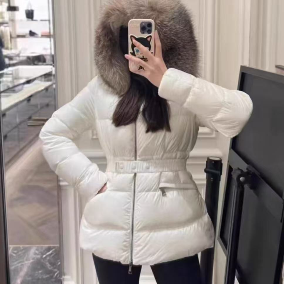 8822进口毛领女常规时尚连帽显瘦女士羽绒服秋冬