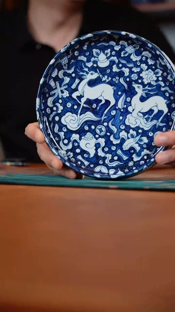 106-3双鹿杂宝壶承（良朋）