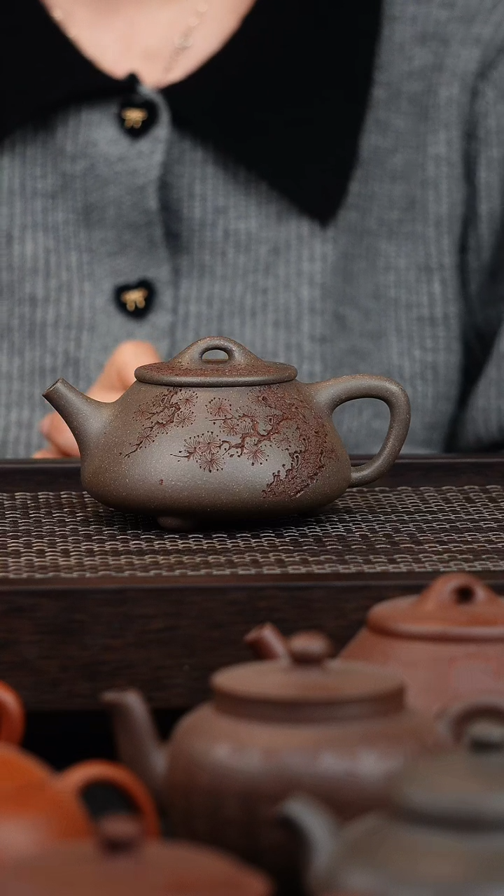 【闪购商品】紫砂茶壶微瑕清灰段平盖子冶