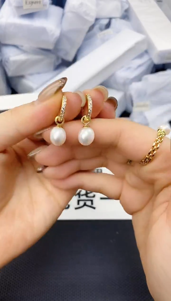 未镶嵌耳饰淡水珍珠ed1043