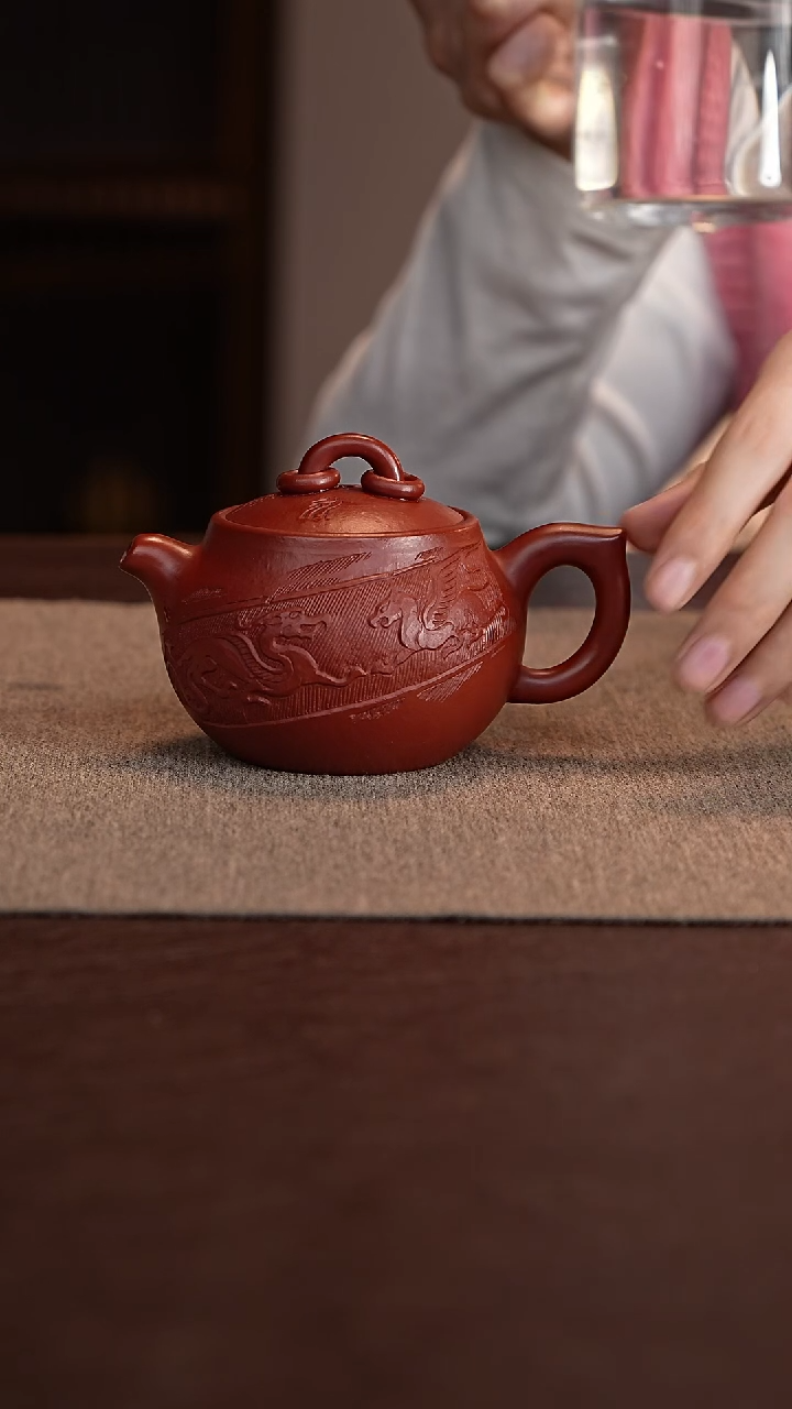 【闪购商品】紫砂茶壶大红袍双环