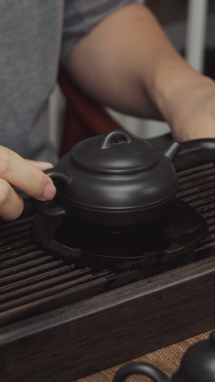 【闪购商品】紫砂茶壶老紫泥还原烧-线圆-150CC