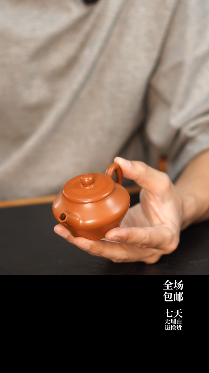 云水山涧建水紫陶微瑕小容量茶壶  云雀壶  019