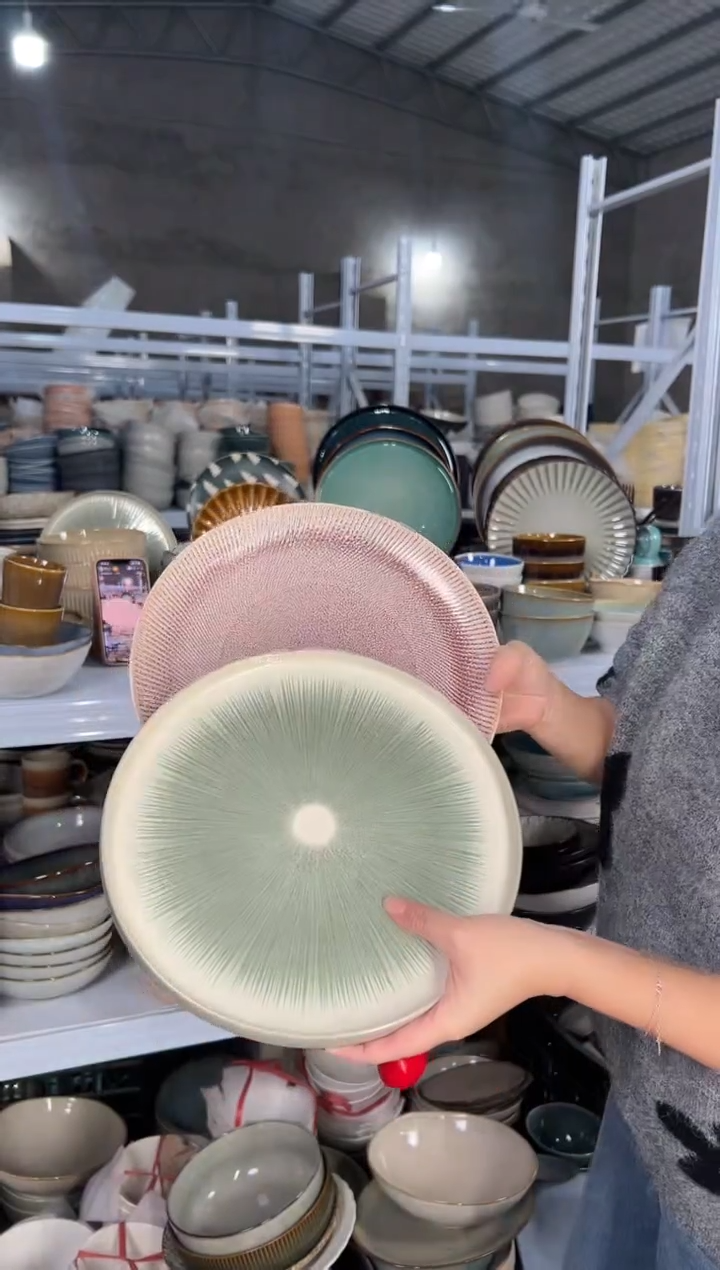 陶瓷外贸尾货瑕疵满20包邮X2大盘10.5英寸