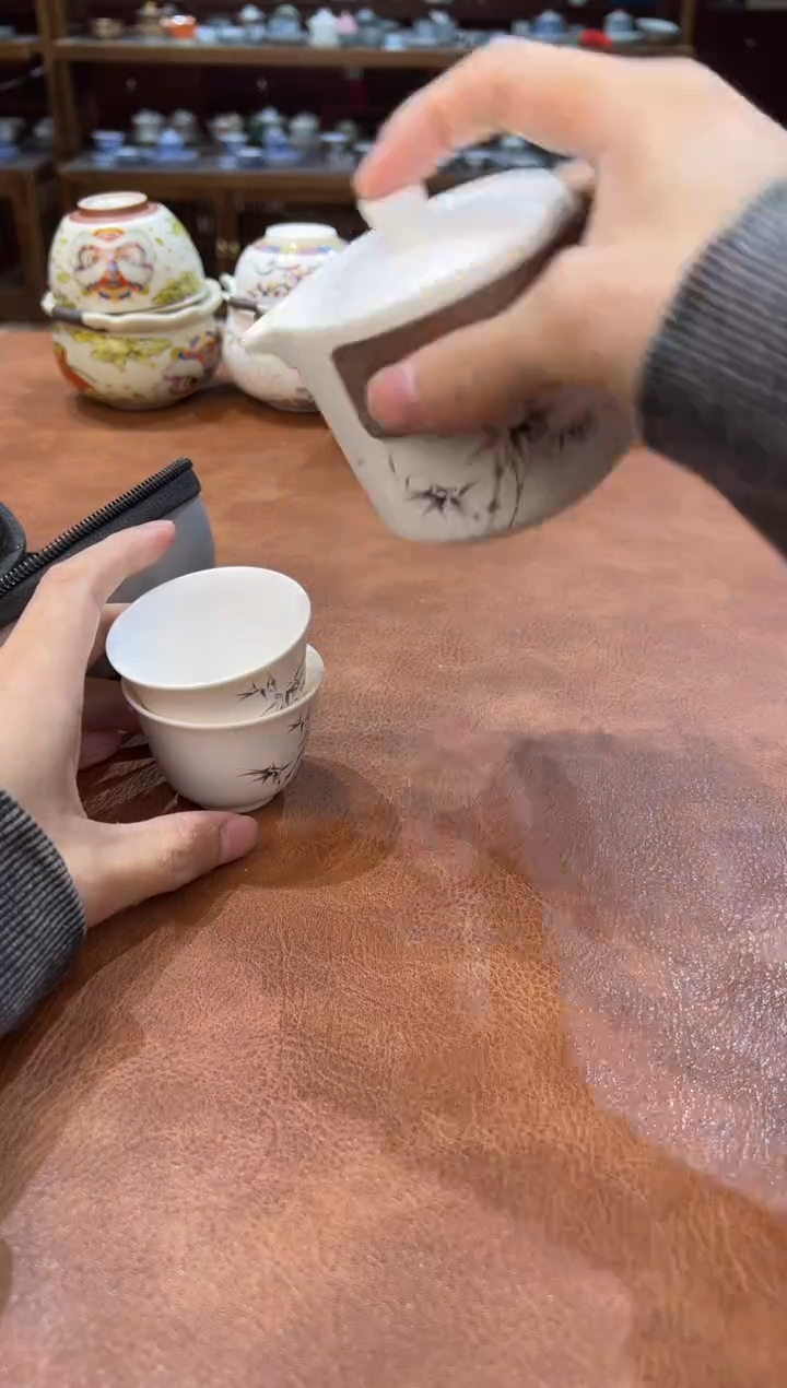 真的很便宜会开片的旅行茶具