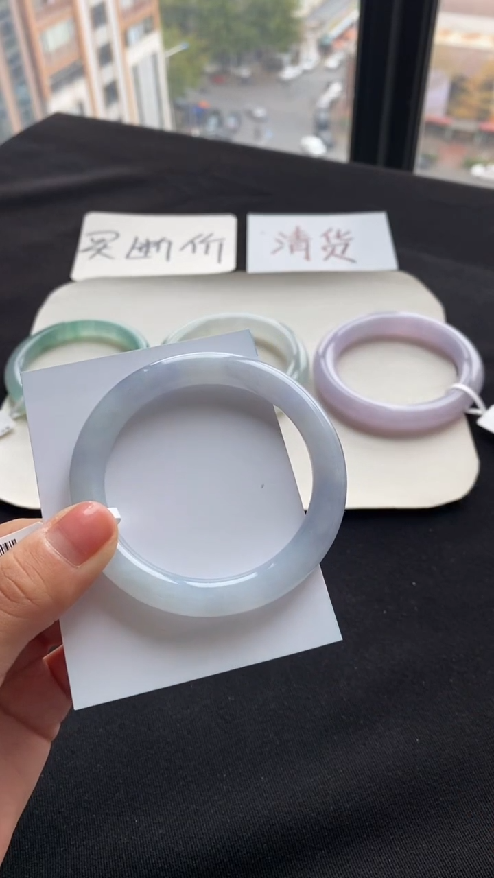 【闪购商品】翡翠手镯（圆镯）未镶嵌54圆条--不退不换