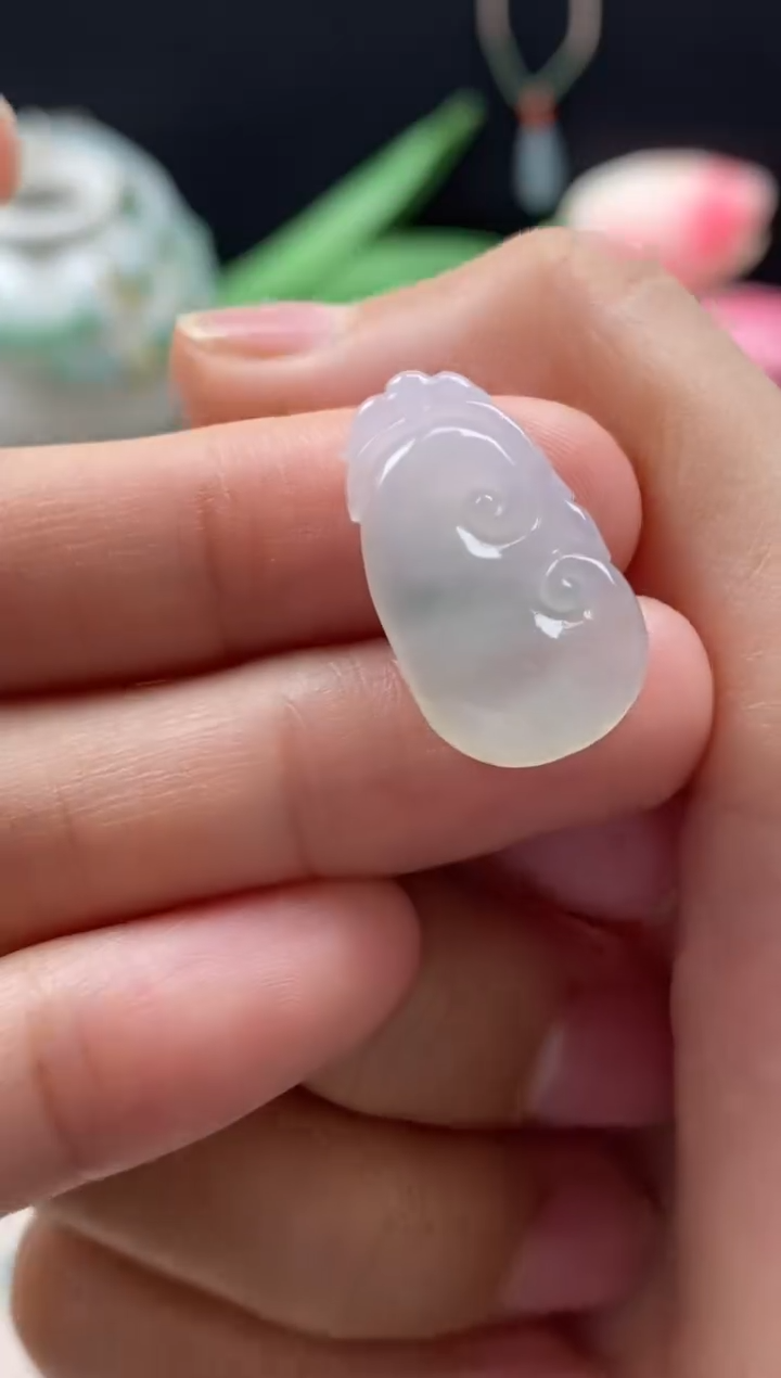 【闪购商品】翡翠颈饰未镶嵌翡翠白冰如意