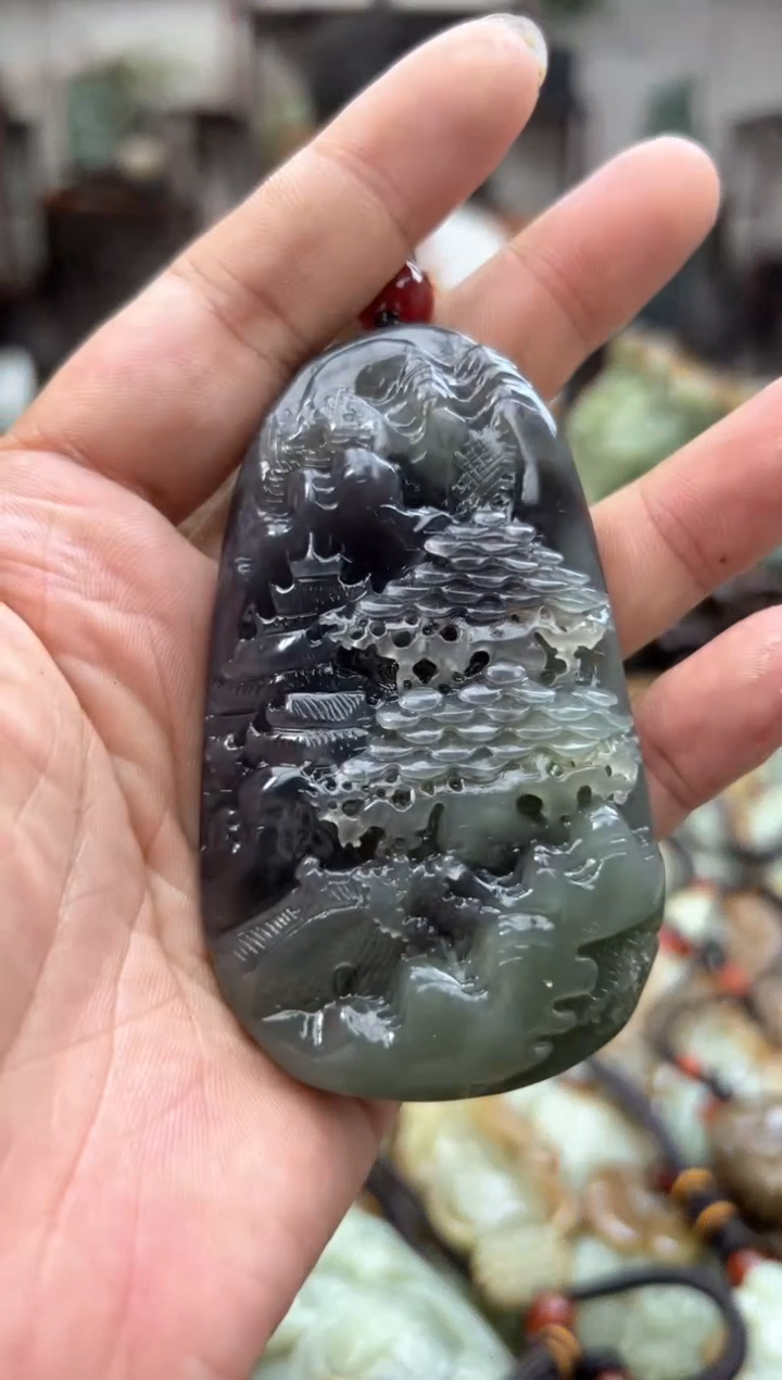 和田玉未镶嵌把件1