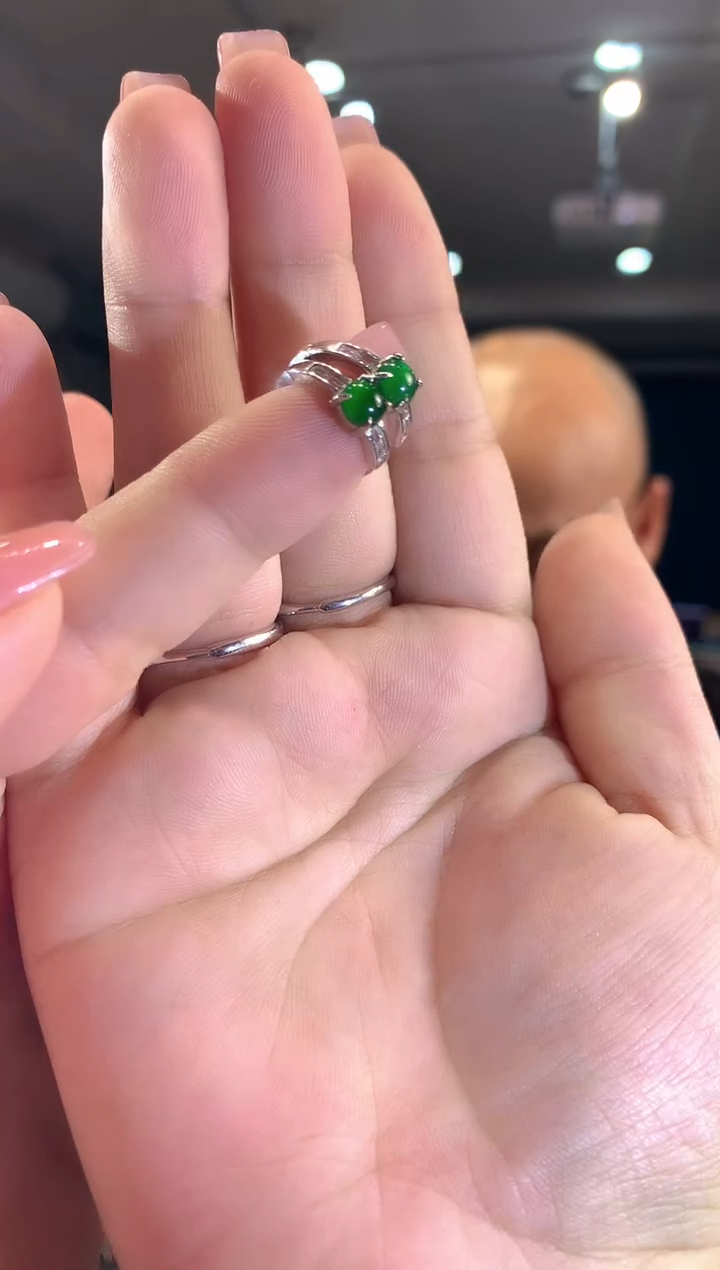 【闪购商品】翡翠耳饰银S925镶嵌15 zgc时尚