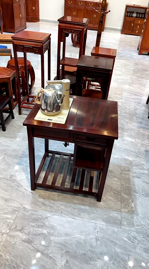 【闪购商品】黑酸枝木类家具茶几带电磁炉