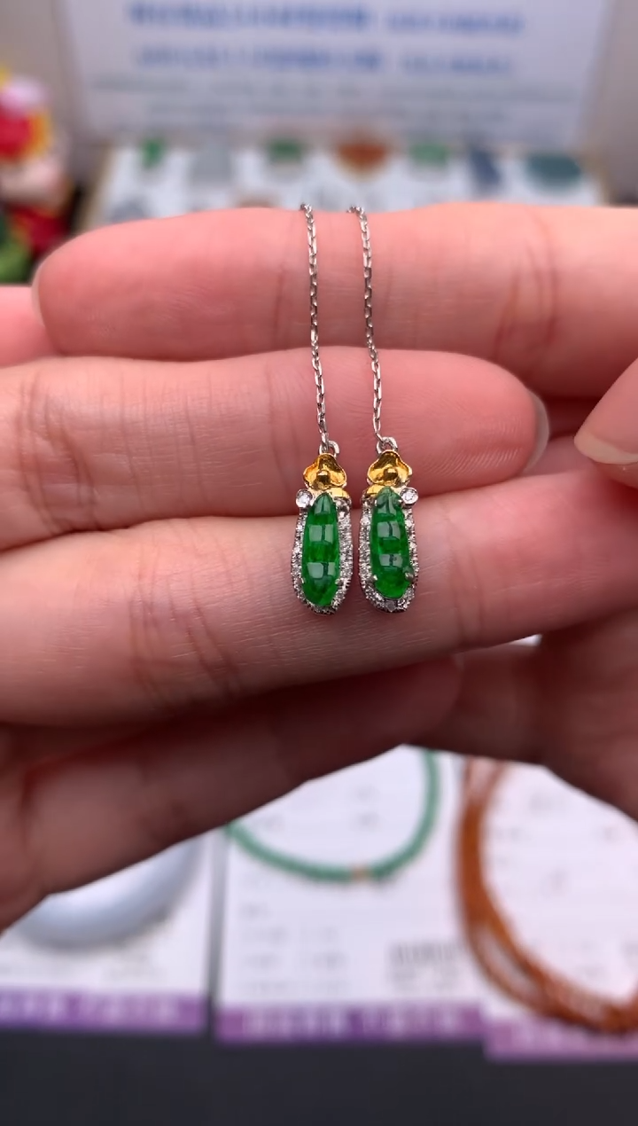 【闪购商品】定制翡翠18K金镶嵌模式推广期24小时鉴赏期