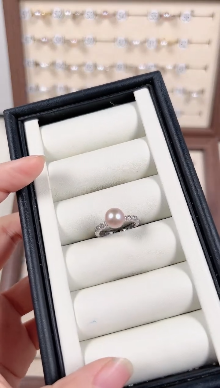 【闪购商品】淡水珍珠戒指银S925镶嵌25号