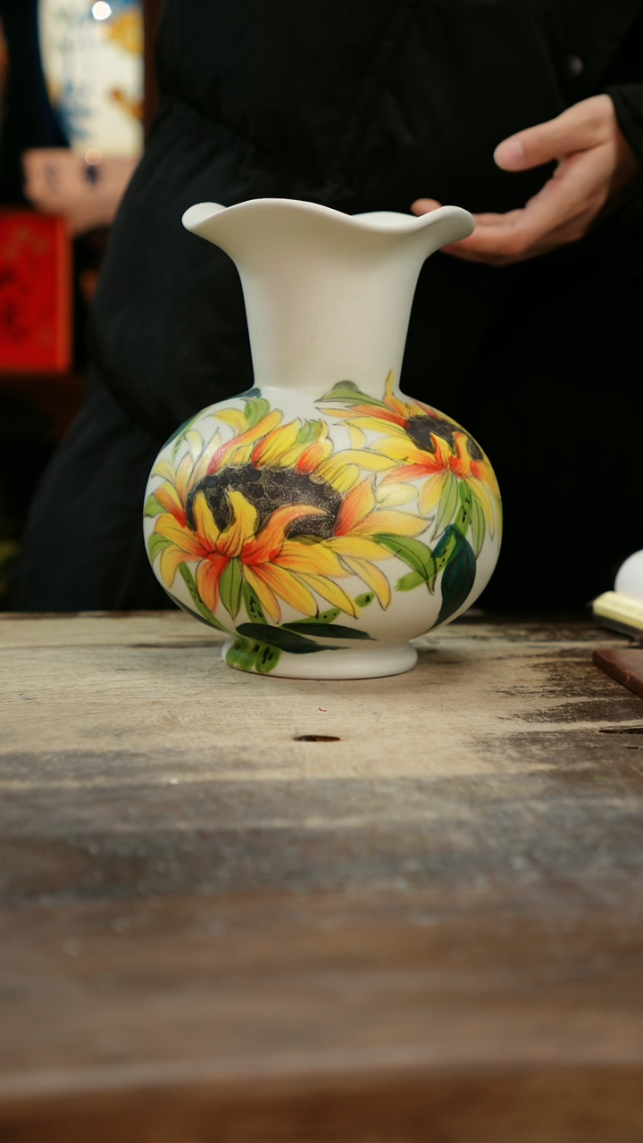 【闪购商品】瓷片景德镇纯手工釉下彩精品花瓶