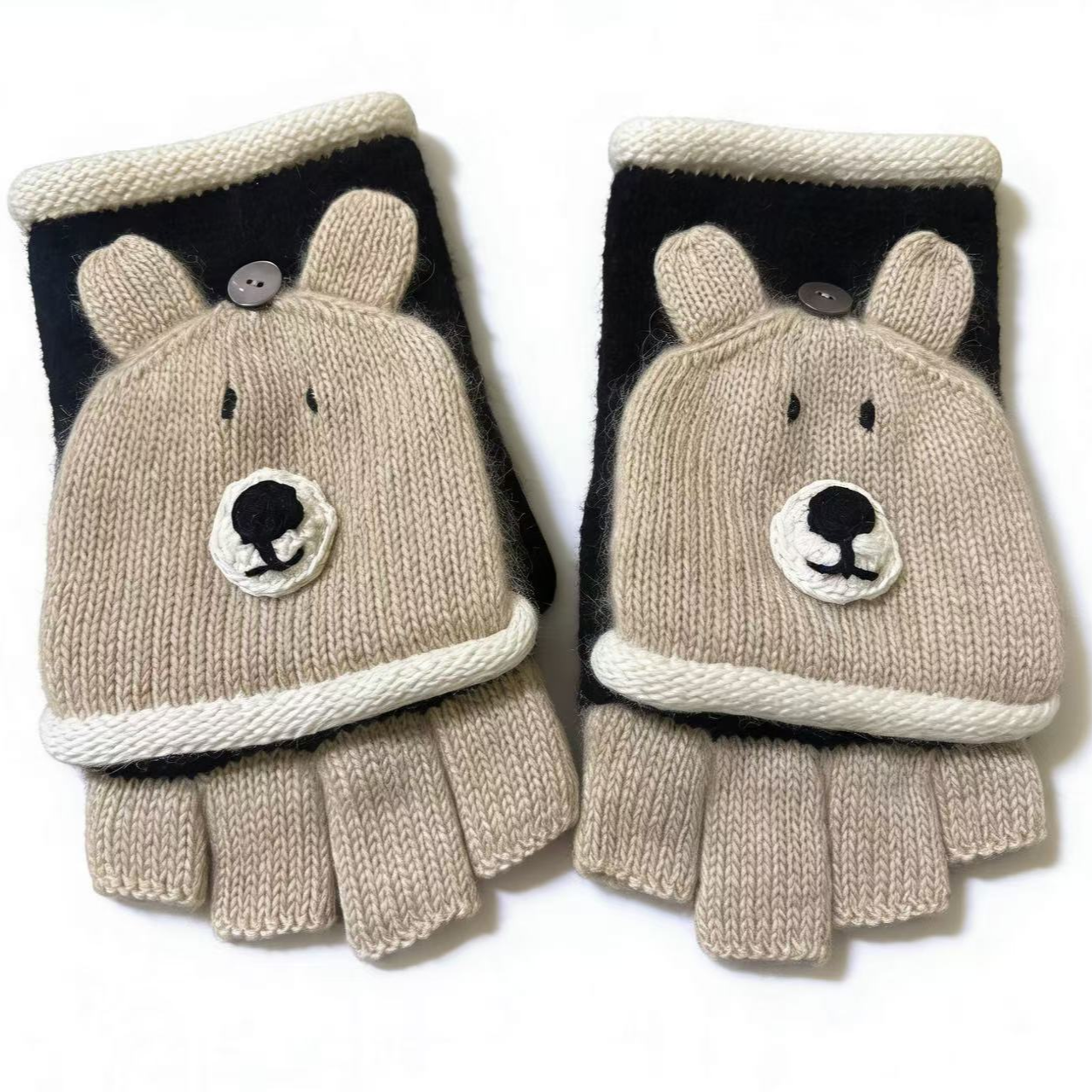 【维姐精选】MQ 小熊半指翻盖手套MQ2025120904