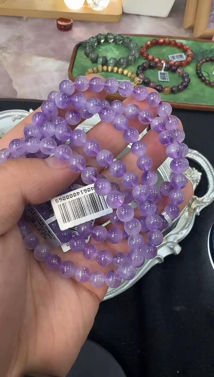 【闪购商品】水晶手链未镶嵌CC1734 约6mm多样性发一件