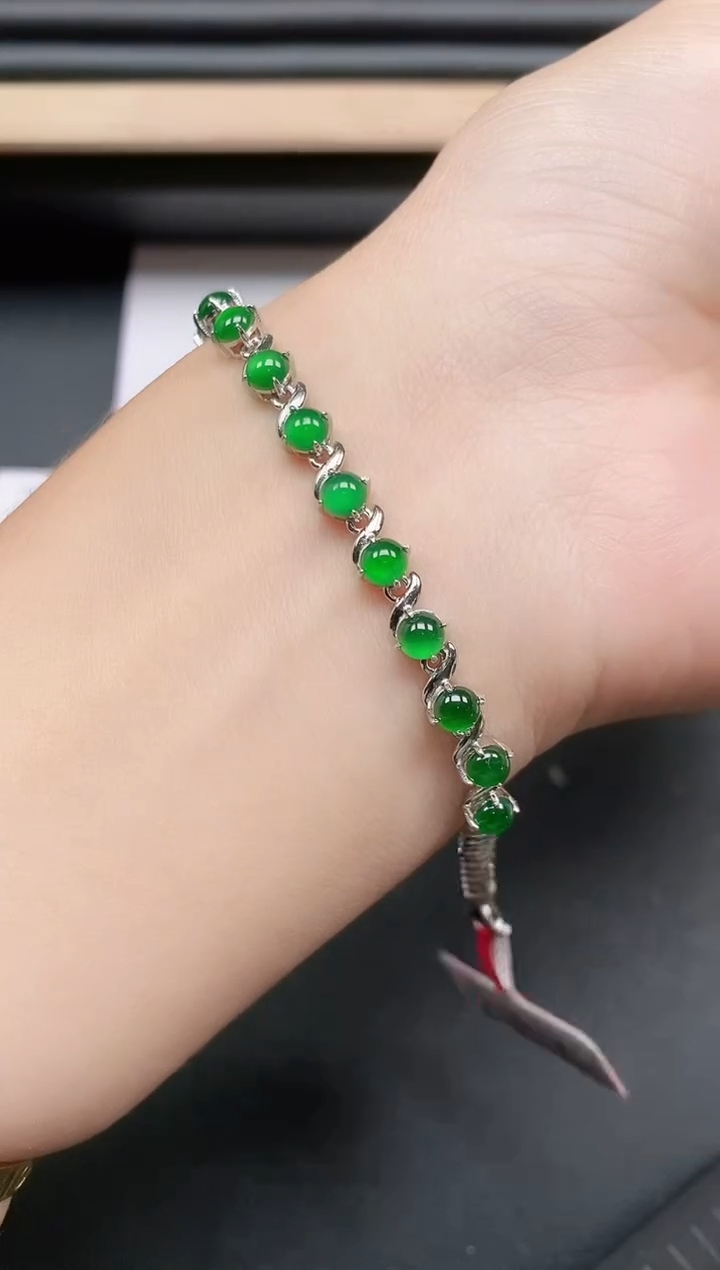 翡翠戒指银S925镶嵌11
