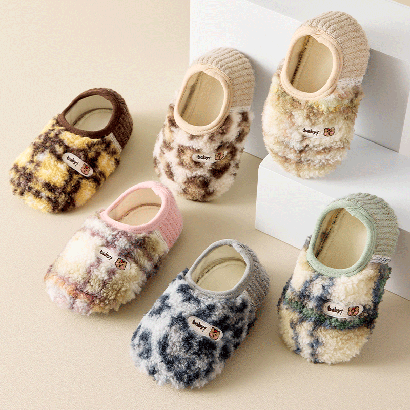 秋冬地板袜加绒袜套儿童防滑隔凉加厚爬爬垫鞋套宝宝婴幼儿地板鞋