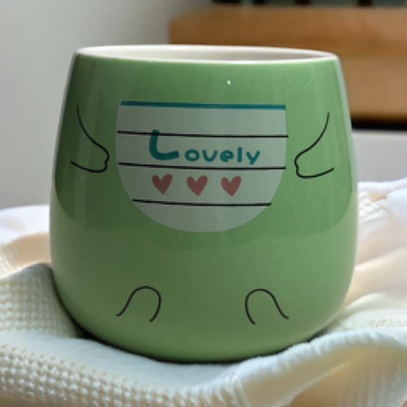 可爱卡通陶瓷马克杯创意早餐咖啡牛奶杯情侣水杯家用简约大容量