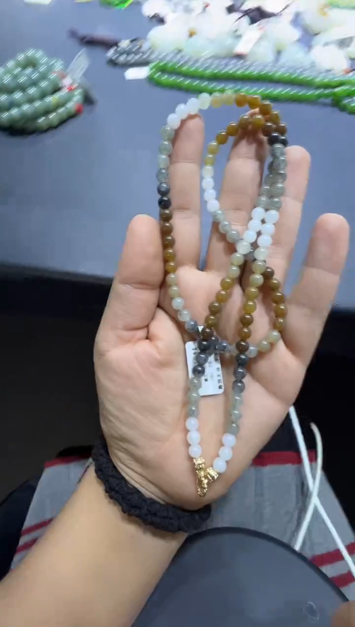 未镶嵌手串和田玉楼兰三色长串 （产地直发 ）