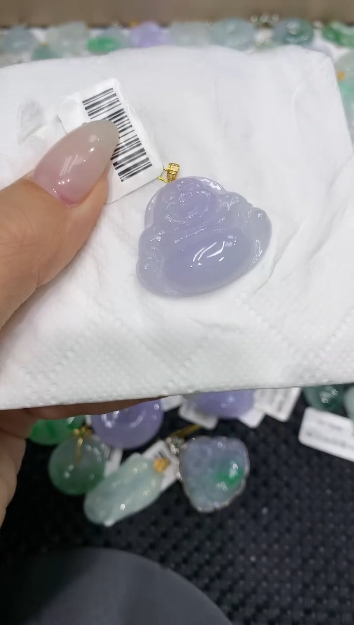 颈饰18K金镶嵌翡翠111111111111