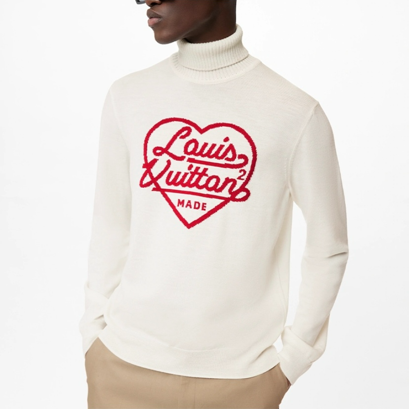 未使用 LouisVuitton/路易威登 GXS爱心Logo字母高领针织衫HMN05W