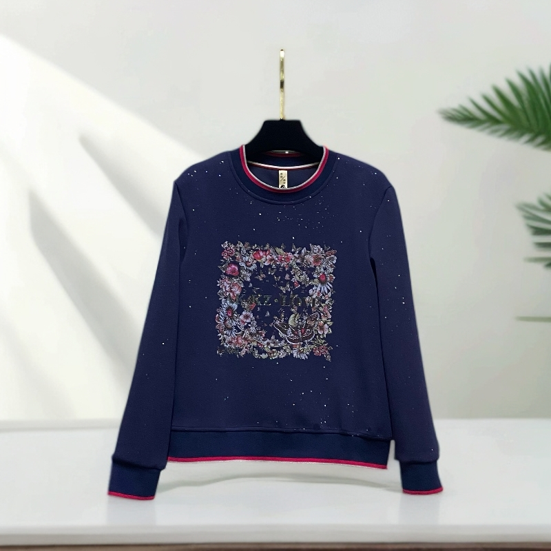 【光明女神蝴蝶】欧韩女装长袖卫衣宽松时尚减龄妈妈装上衣