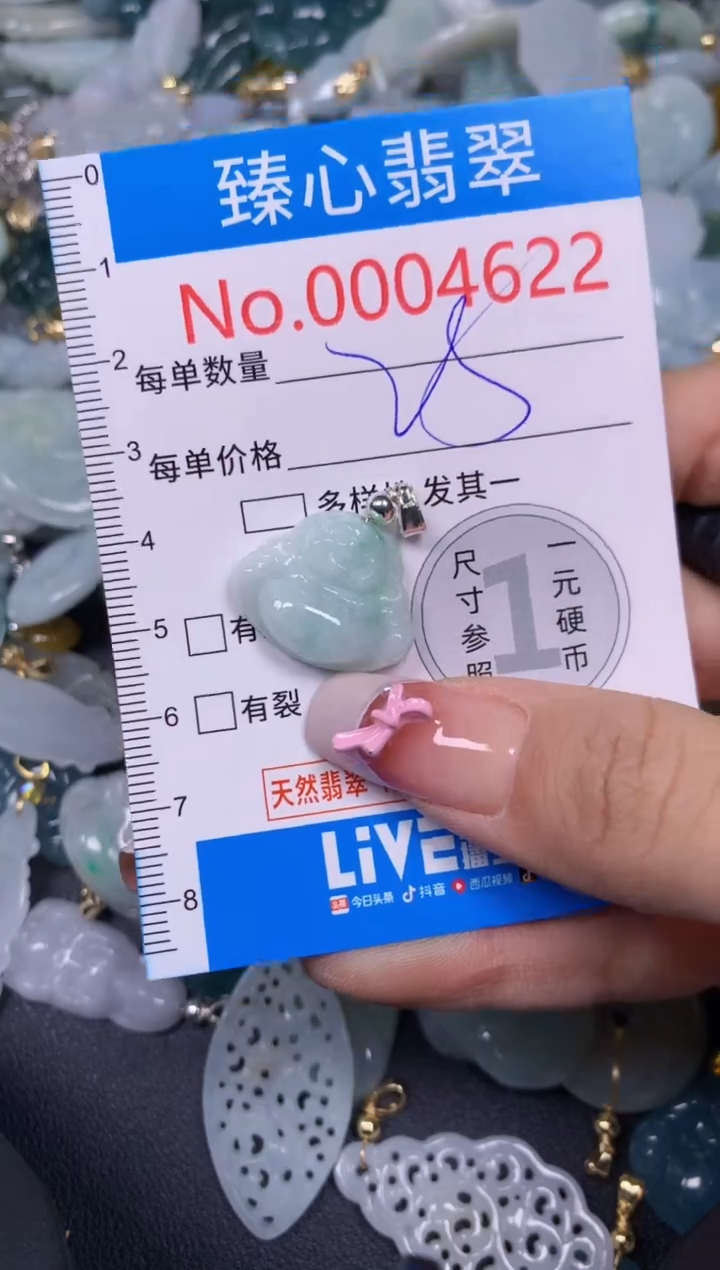 【闪购商品】翡翠颈饰未镶嵌含绳0004622