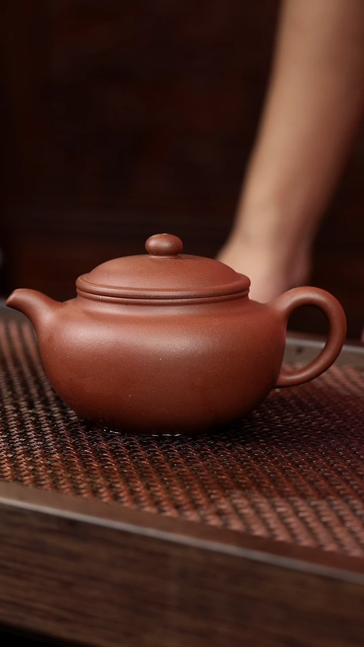 茶壶紫砂红皮龙永福莲子