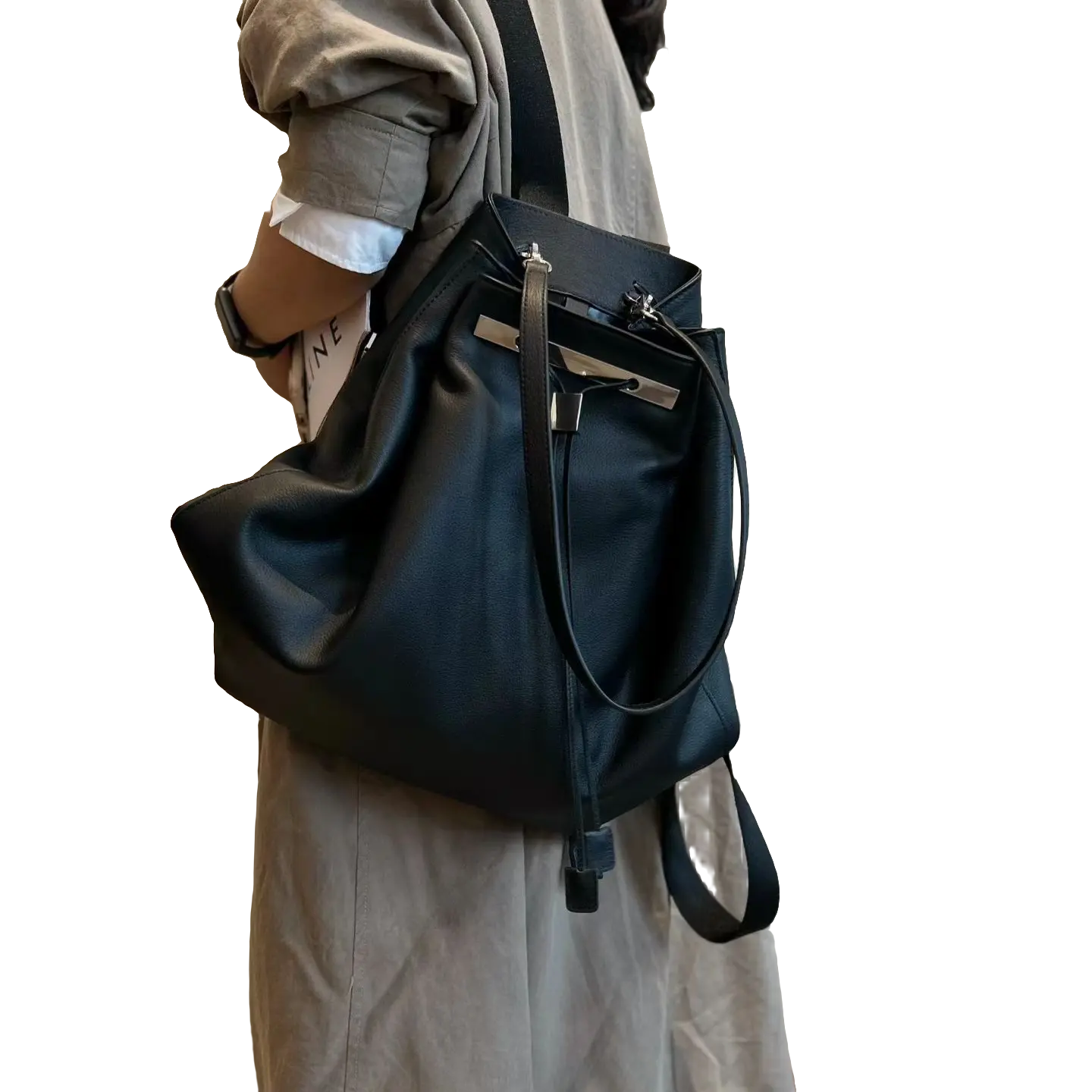 backpack进口小牛皮轻奢风手提斜挎包