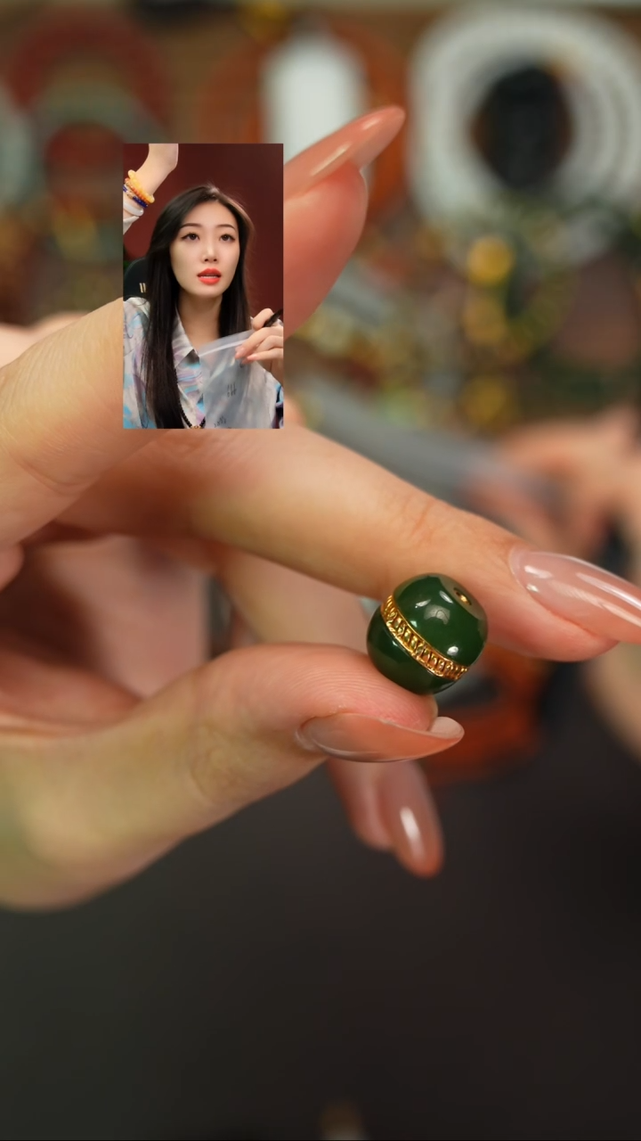 和田玉18K金镶嵌把件美****玲遇见匠心品质回血