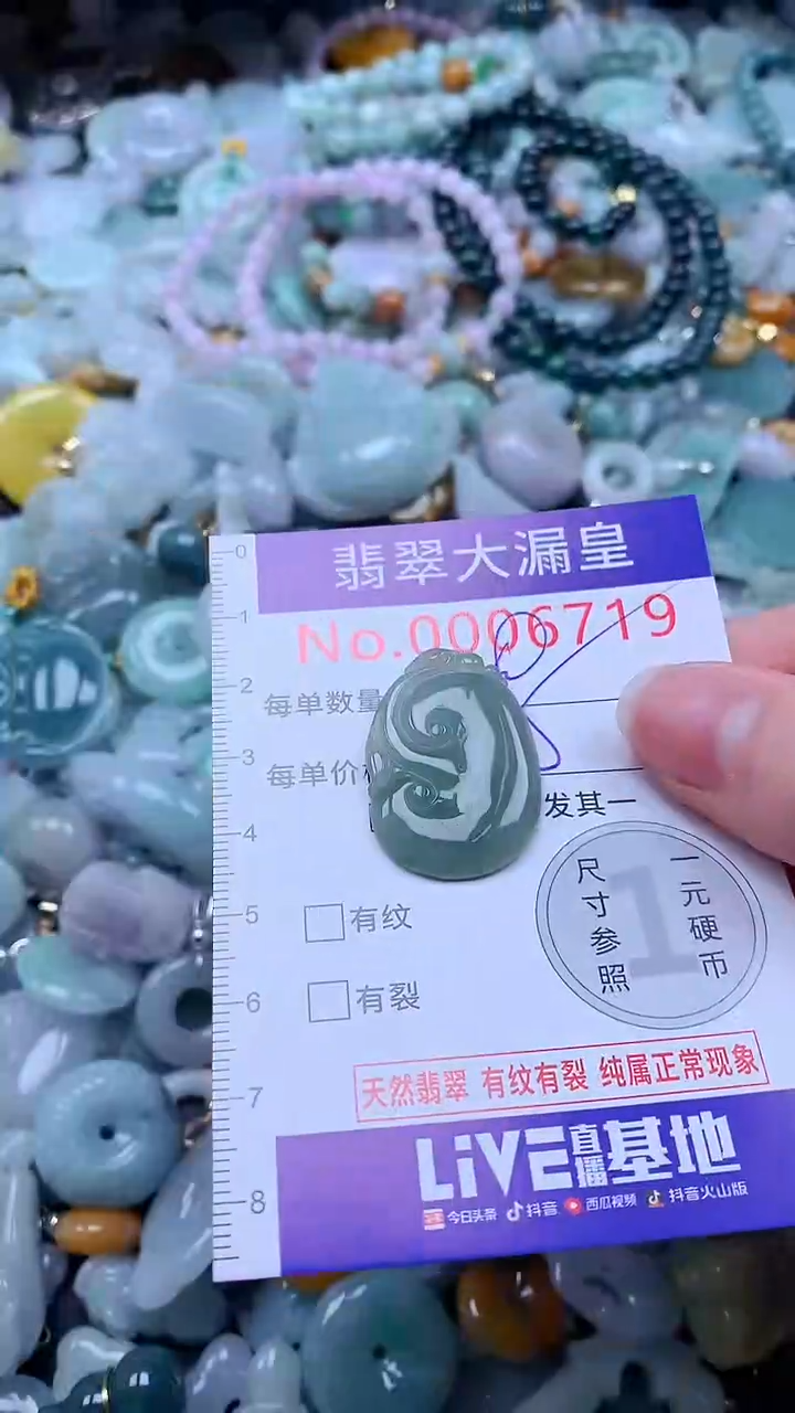 翡翠未镶嵌吊坠(不含链)6719