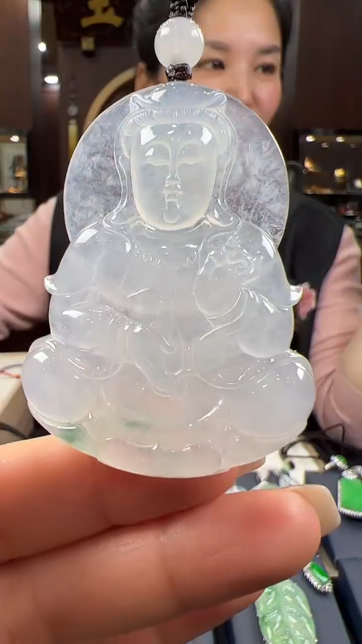 【闪购商品】翡翠挂件未镶嵌观音