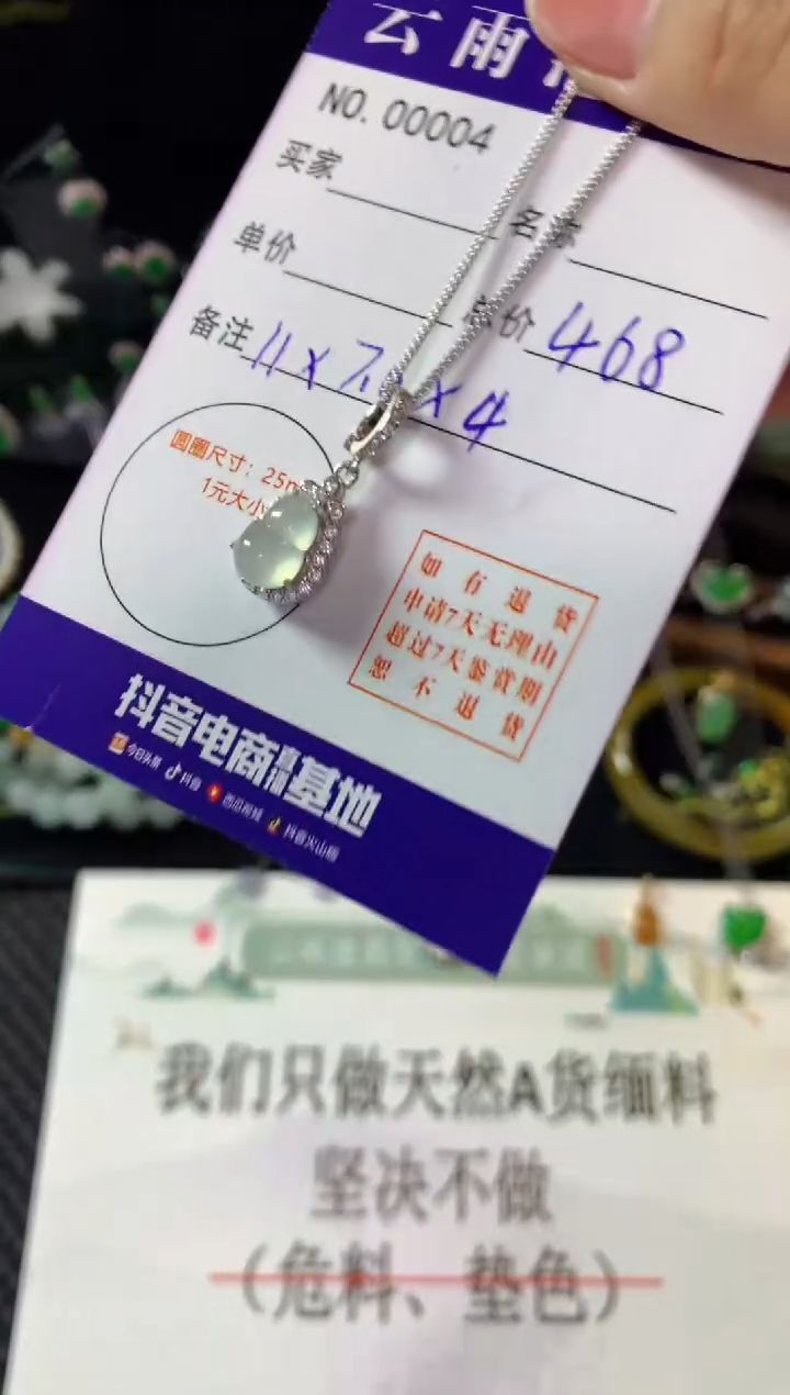 翡翠银S925镶嵌颈饰翡翠