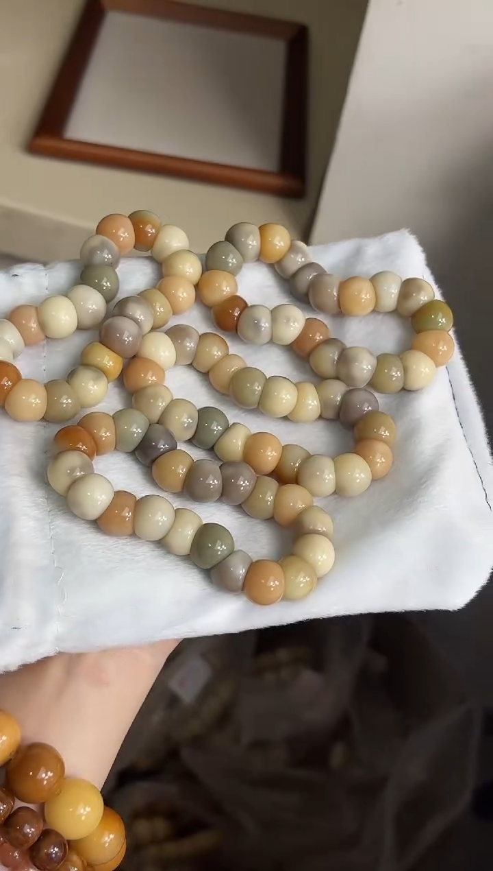 手串菩提根/象牙果沐a65桂花甜糕玉化蒜瓣14mm手串