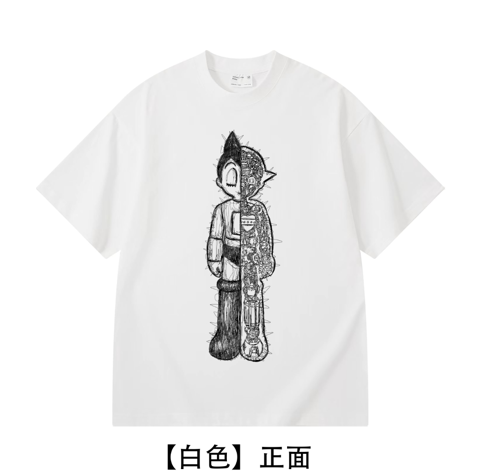【上新阿童木欧码】300克  宽松设计 纯棉 短袖 男士T恤