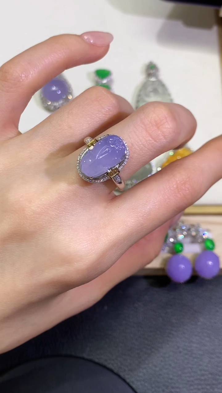 【闪购商品】翡翠颈饰18K金镶嵌团购12