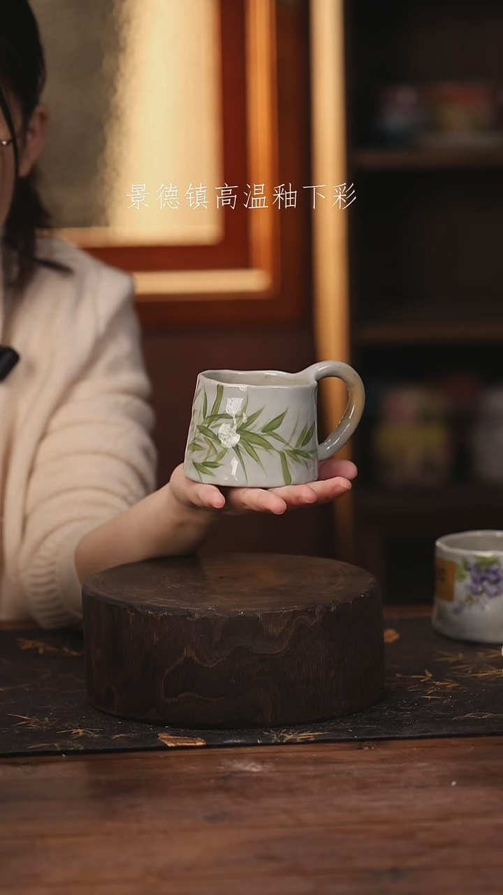 陶瓷景德镇高温釉下手绘陶瓷@L079@
