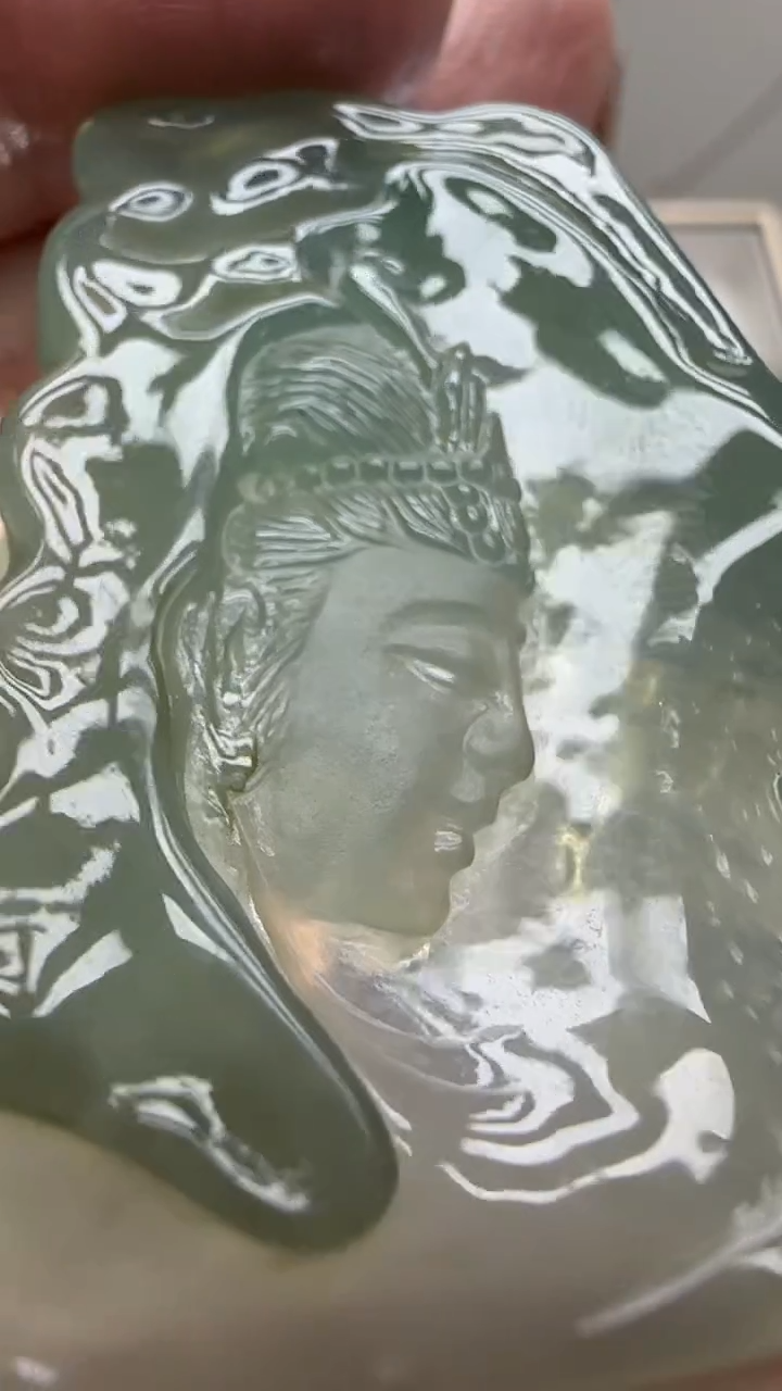 【闪购商品】翡翠挂件未镶嵌国雕谢林工（定制退货扣1000元）