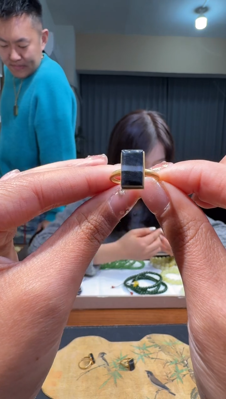 【闪购商品】和田玉15818K金镶嵌1.12一宝