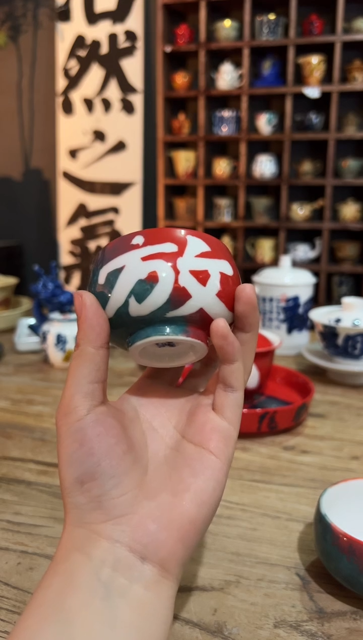 观云听雨原创手绘茶具