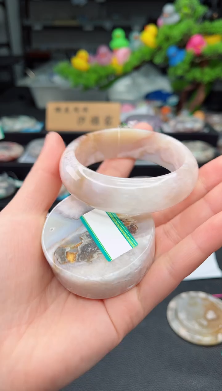 【闪购商品】石英质玉未镶嵌手镯56圈口（赠品镯心）1650147