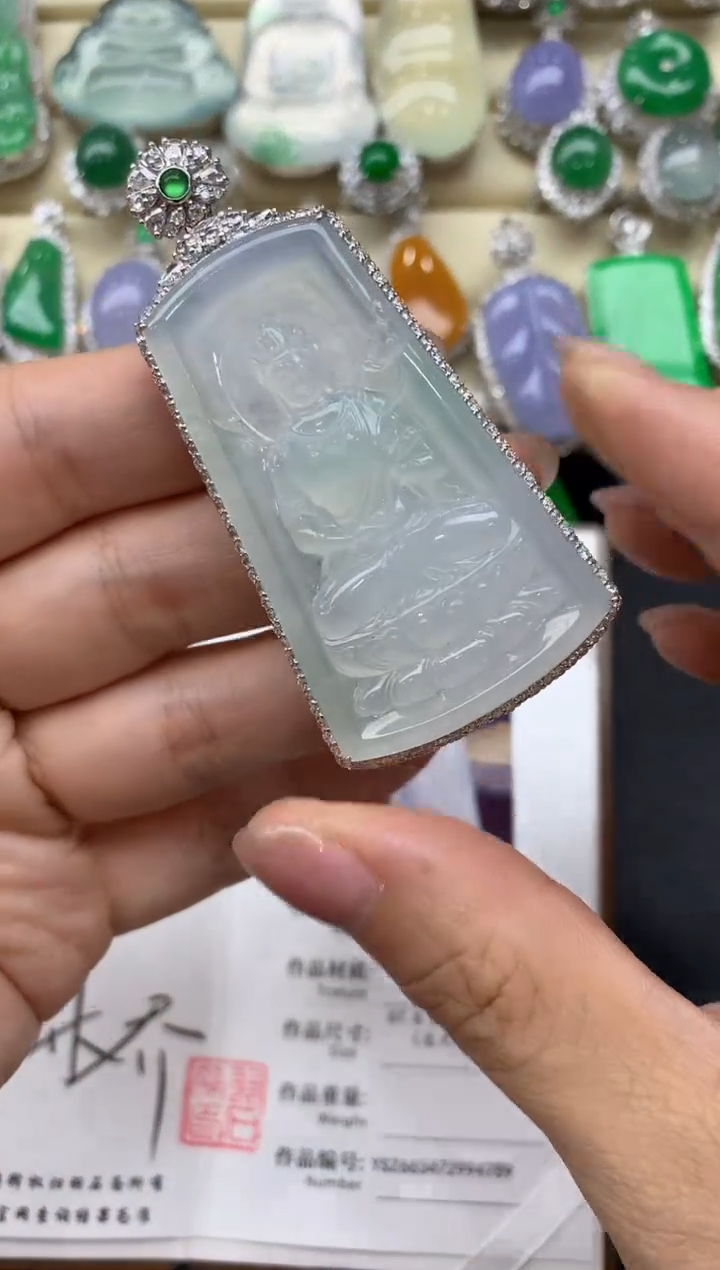 【闪购商品】翡翠颈饰18K金镶嵌498-中国好珍宝