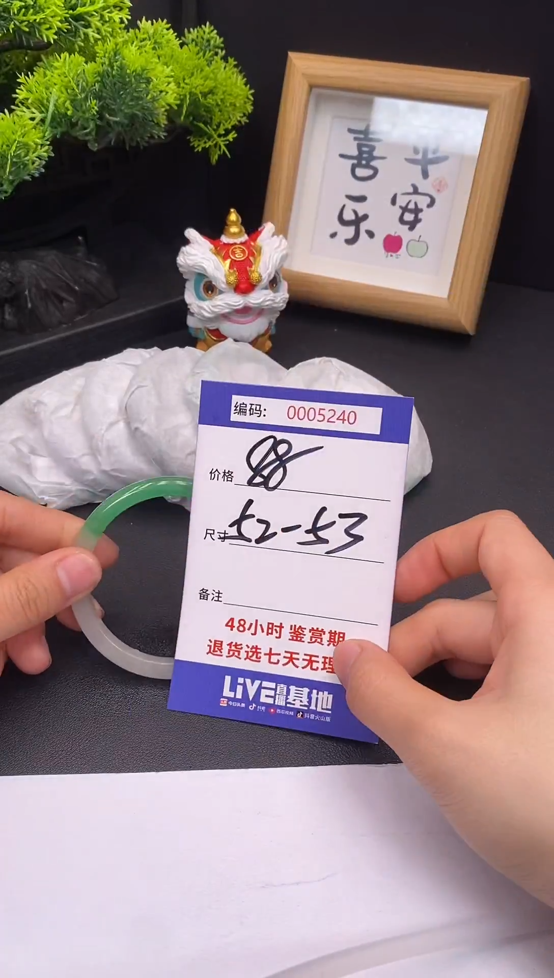 未镶嵌手镯翡翠0005240