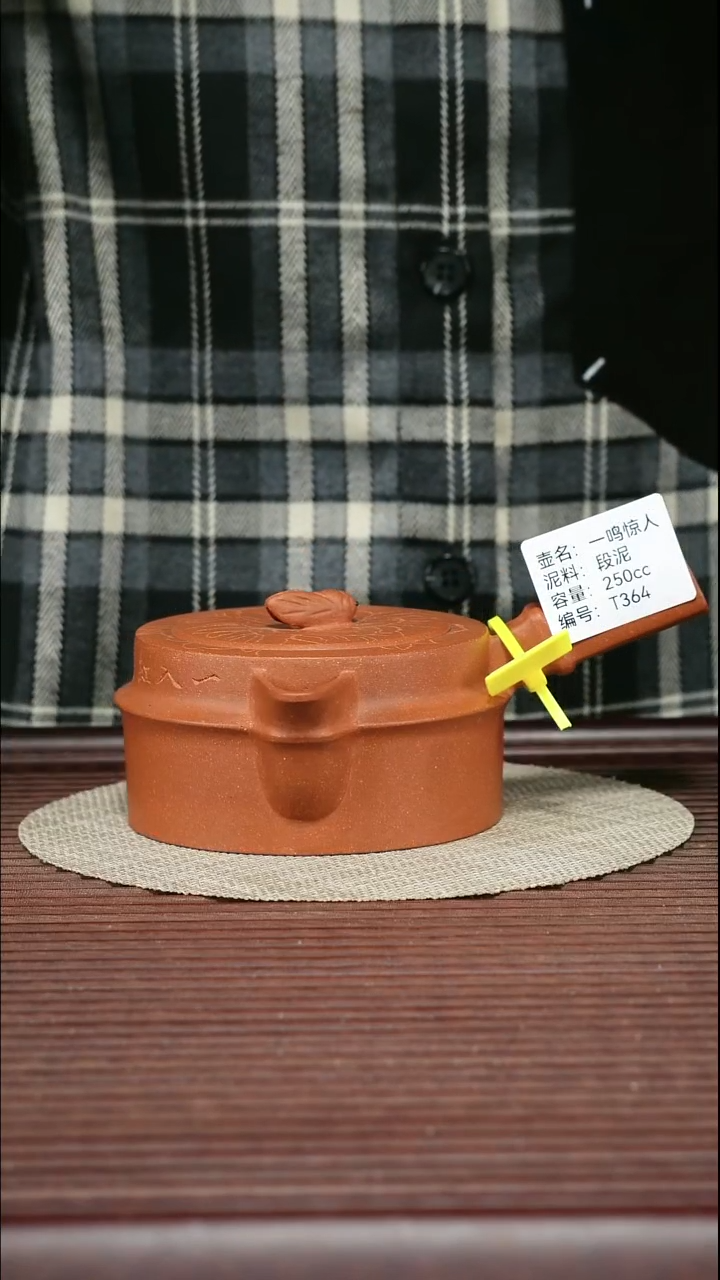 茶壶紫砂T364 段泥 一鸣惊人 250cc