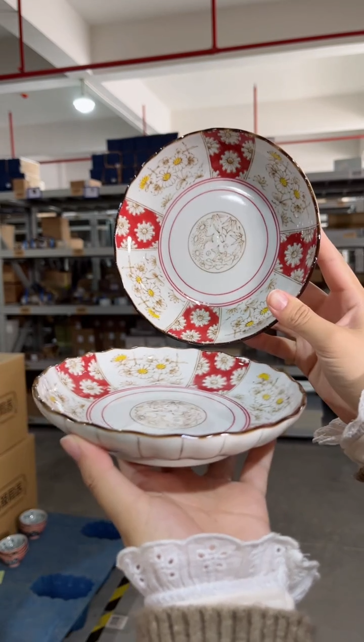 【闪购商品】瓷片2个和颜悦色浅盘