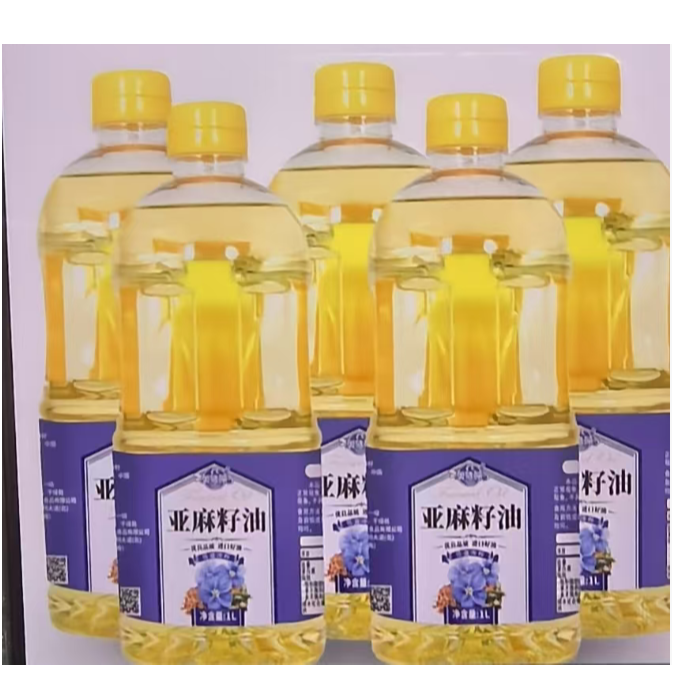【W】传统冷榨亚麻籽油1L*5桶