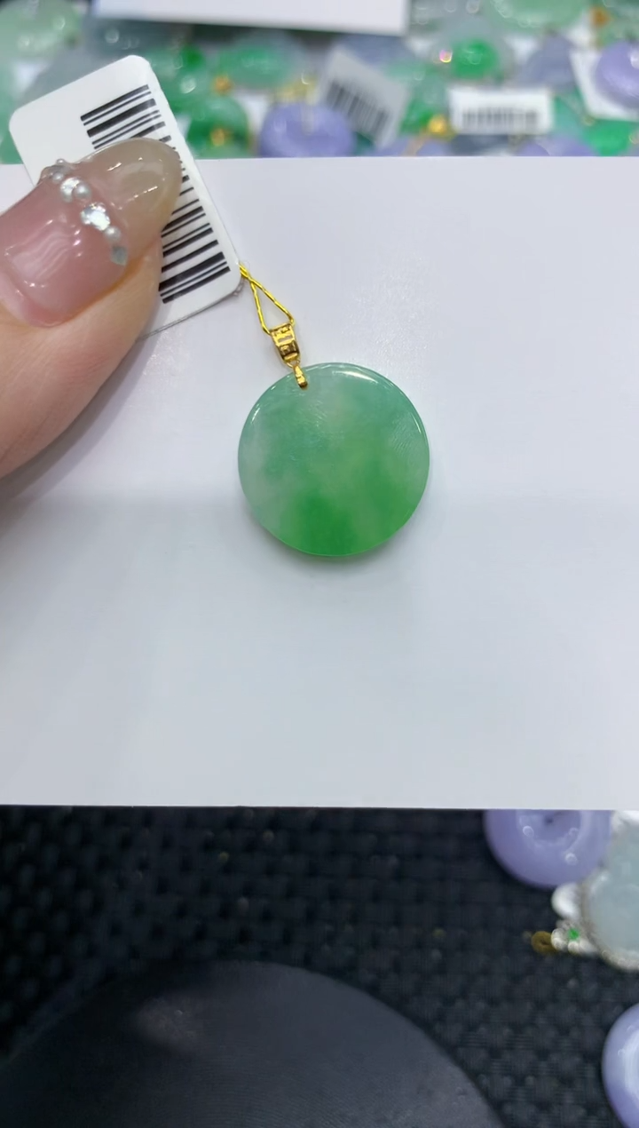 【闪购商品】翡翠颈饰18K金镶嵌222222222