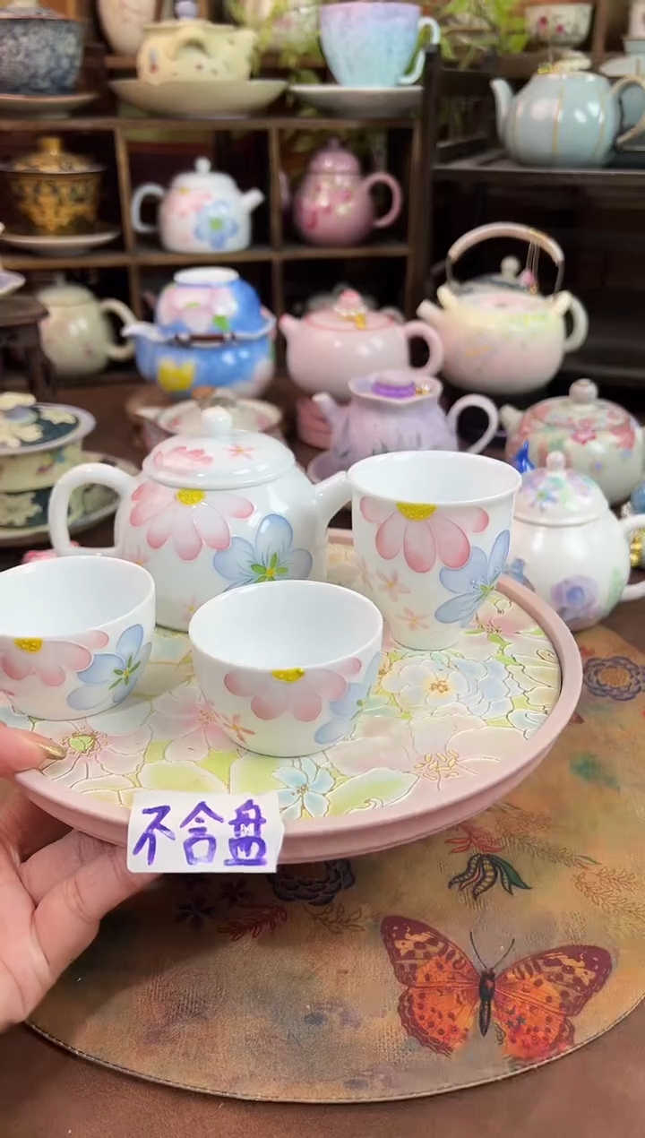 手工手绘 1壶3杯 不含盘