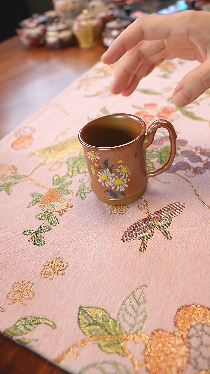 茶壶紫砂玉兰咖啡把手杯