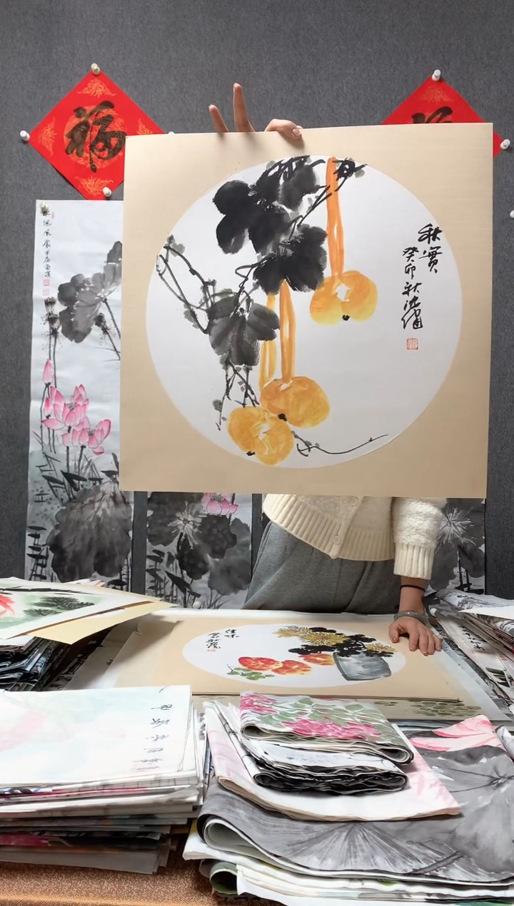 【闪购商品】国画福利！沈健 三尺斗方卡纸 50*50cm